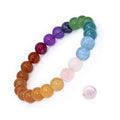 SC Natural Gemstone Bracelet Healing Crystal Rose Quartz Bracelet Obsidian Tiger Eye Stone Hematite 7 Chakra Beaded Bracelets