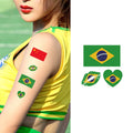High Quality National Flag Sticker OEM Football Fans Face Tattoo Sticker  National Flag Body Arms Temporary Sticker