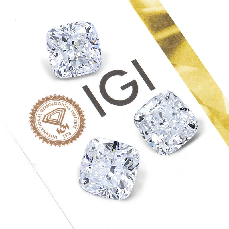 Starsgem 1ct 1.5ct 2ct Wholesale Diamond Fancy Loose Vs Vvs Prefect Cushion Cut D Color Lab Grown Diamond