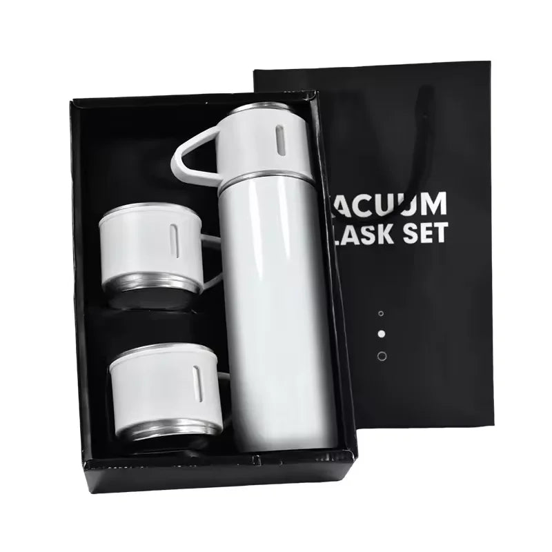 Bulk Gift Set 500ml Sublimation Insulated Stainless Steel Travel Business Gift Water Bottles and Cups 24sets/case