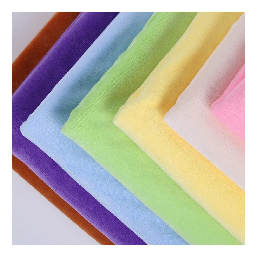 72 Colors Available 100% Polyester Super Soft Cuddle Fabric Solid Minky Velboa Fabric for Toys and Blanket