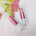 Luxury Empty Lipstick Tube Eco Friendly Transparent Triangle Dual Tube Custom Lip Gloss Containers Tube