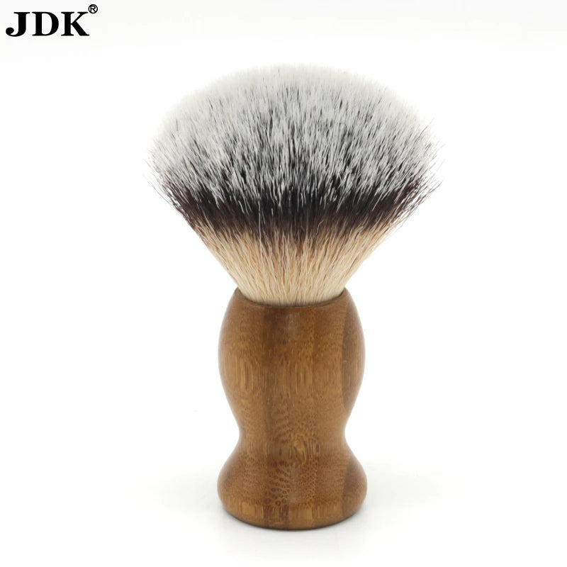 Private Label Dark Brown Color Bamboo Wooden Eco Vegan Shaving Brush
