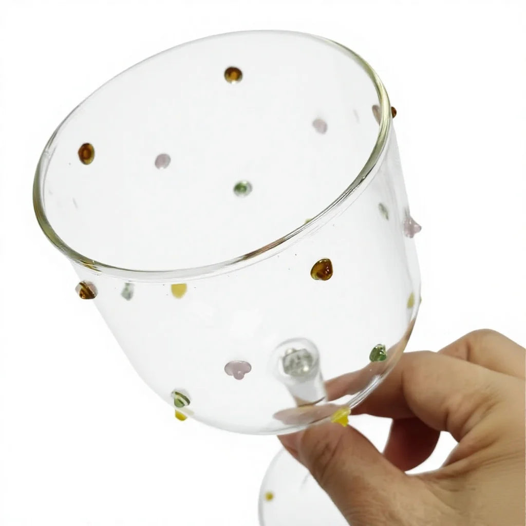 Unique Vintage Hand Blown Crystal Wine Glasses Transparent Clear 200-300ml Capacity Dishwasher Safe for Durable Luxury Corporate MegaBDM