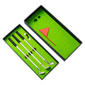 New Promotion Customized Logo 3pcs Golf Club Pen Set with Flag Funny Metal Pen for Christmas Gift 1.0mm Writing Width