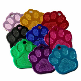 Wholesale 3D Exquisite PAW Shape Pet Dog ID Tags Custom Engraved Name Phone No. Cat Dog ID Tag Personalized Pet Supplies