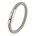 Fashion Designer Jewelry Bangle Leather Bracelet Simple Titanium Steel  Magnetic Woman Jewelry Bracelet Bangle for Men