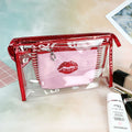 2023 New Makeup Bag Luxury Cosmetic Bag Three-piece PVC Travel Transparent Wash Bag