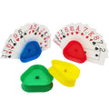 Deskjoy Hands-Free Playing Card Holder Triangle Shaped 4 Color Assorted Made of Durable Plastic PVC Comes in Oppbag