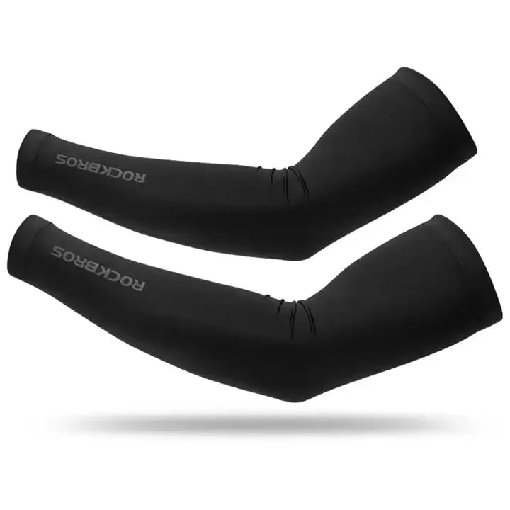 For Ice Silk Compression Arm Sleeves Cycling UPF50 Anti-UV Anti-slip Stripe Breathable Quick Dry Running Sports