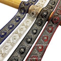 Vintage Sequin Lace Trimming for Women Organza Skirt Edge Woven Tape Ethnic Style Floral Clothing Accessories