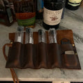 Custom Embossed Genuine Leather Cigar Case Pouch Roll Cigar Holder Gifts for Friends