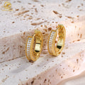 Wholesale 925 Sterling Silver Jewelry Yellow Gold Plated Moissanite Mens Hoop Earrings