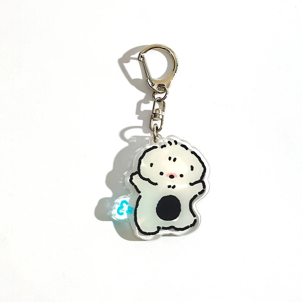 CNAWO Custom Logo New Style Keychain UV Printing Acrylic and Resin Metal Material Plastic Keychain