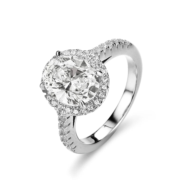 AAAGems Custom 925 Sterling Silver Women Rose Cut Gold Halo Engagement Ring Moissanite Ring Diamond
