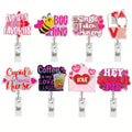 Glitter Acrylic Plastic Nurse Accessory Badge Holder New RTS Reel Retractable Shiny Faculty and Professor Badge Reel