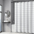 Modern Luxury Geometric 3D Digital Printed Eco-Friendly Polyester Shower Curtain Wet/Dry Separation Custom Logo Waterproof