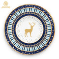 Luxury Blue Christmas Design Ceramic Dinner Plates Set Bone China Dinnerware Sets Porcelain for Home Decor