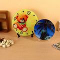 BL-27 Sublimation Round Glass Photo Frame with Clock for Home Decor for Christmas Birthday Wedding