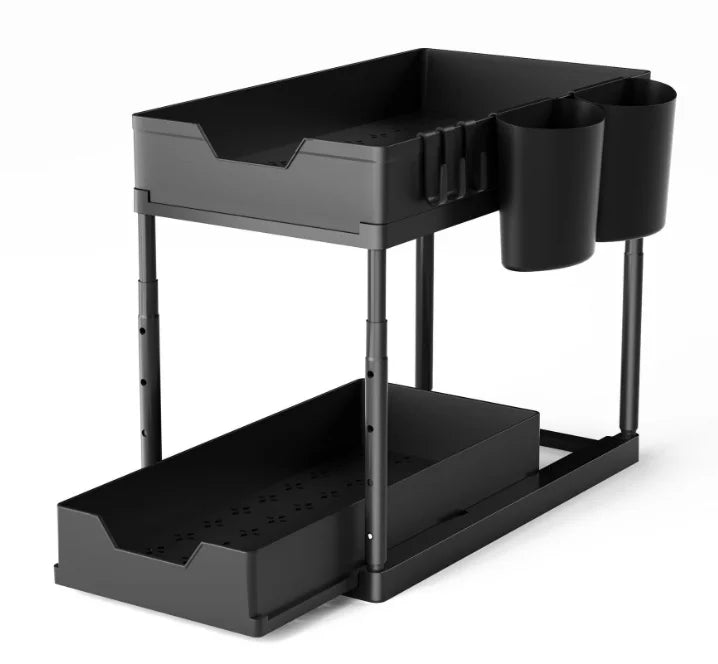 Hot Sale Kitchen Under Sink Double Sliding Pull Out Shelf