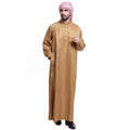 2021 New Embroidery Arabic Men Abaya Dress Islamic Clothing Long Jubbah Dubai Arab Thawb Thobe Kaftan Robe Plus Size for Summer