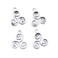Antique Silver Spiral Screw Helix Spire Volution Charms Handmade DIY Vintage Tibetan Inspired Pendant for Jewelry for Jewelry
