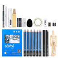 China Pencil Factory Art Supplies 33pcs Sketch Drawing Pencils Set With Nylon Bag MegaBDM