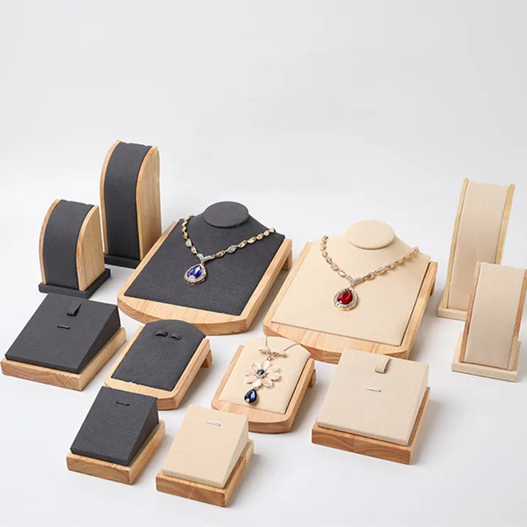 A1 Wooden Jewelry Display Jewelry Storage Necklace Earring Pendant Display Stand Jewelry Display Rack Earring Tray Ring Holder