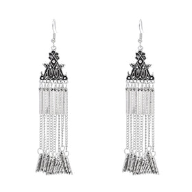 Long Chain Pendant Women Drop Earrings Vintage Bohemian Ethnic Charms Earrings