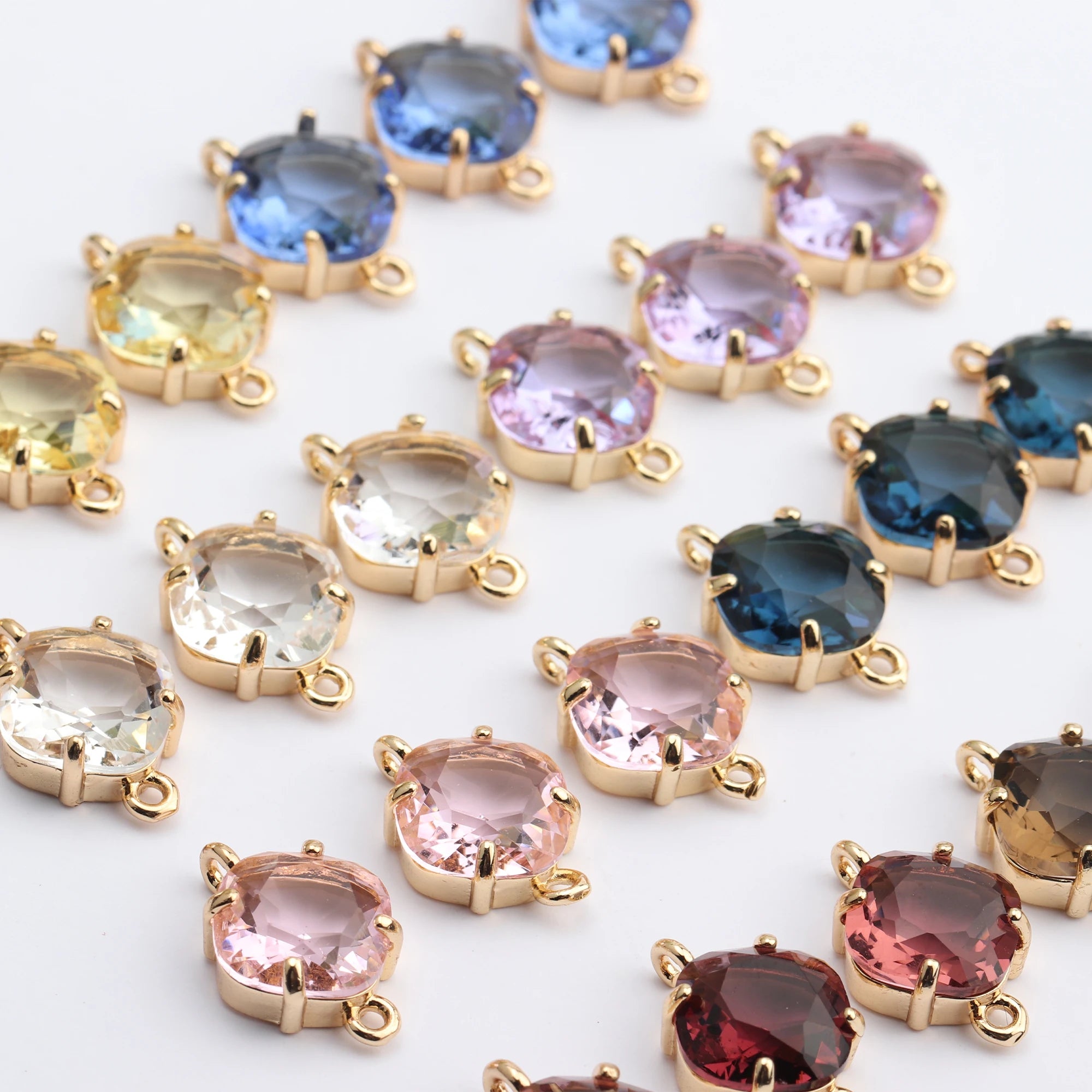 M438  Wholesale Jewelry Accessoriescopper Metalhand Madeglass Pendantcharmsdiy Earringfindings & Components10pcs/lot