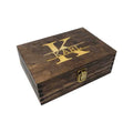 Rustic Rectangular Wooden Memory Box Personalized Engraved Logo Multifunctional Photo Keepsake and Jewelry Storage Box