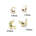 JF0763 Gold Plated Clam ShellEnd Clam Shell Tip BeadsKnot End Cover Beads