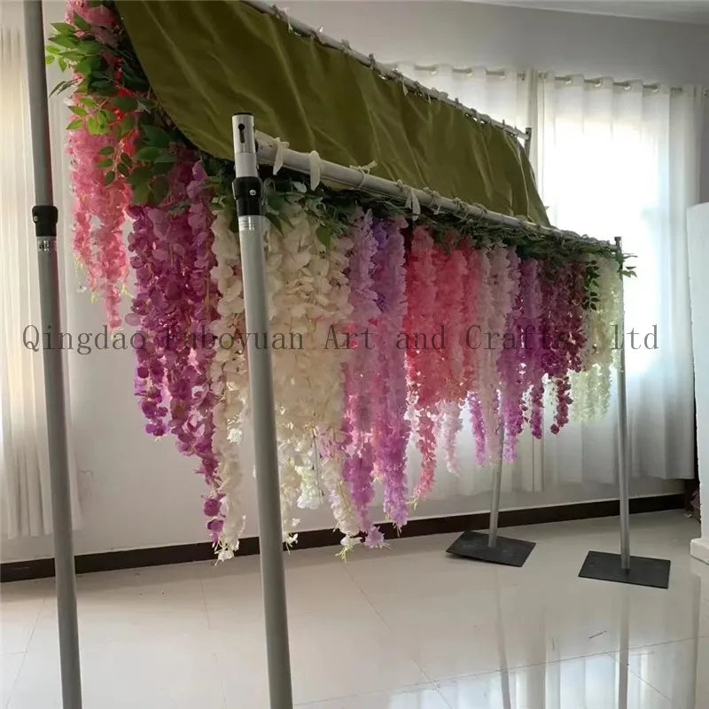 SZ04 Cheap Price Flower Wall Backdrop Light pink Cherry Blossom Flower Backdrop Wall Wedding Decor Artificial Ceiling Flower