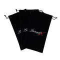 Custom Logo 12x22cm Black First aid kit tool Pouches Drawstring Velvet Souvenir Gift Bags