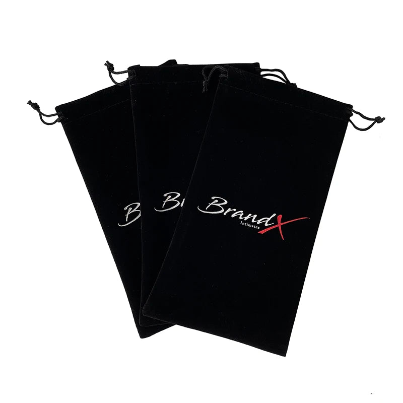 Custom Logo 12x22cm Black First aid kit tool Pouches Drawstring Velvet Souvenir Gift Bags