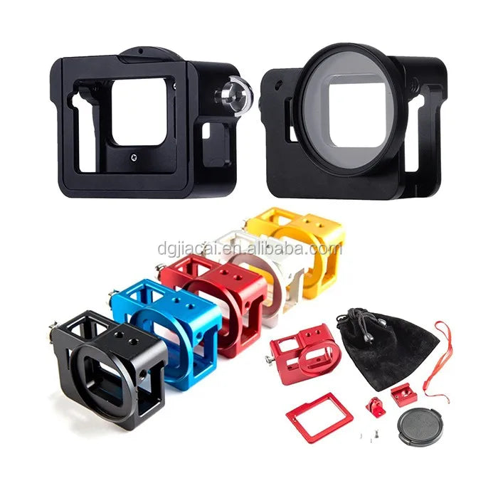 Dongguan CNC Customized High Quality Black CNC Milling Parts Aluminum Camera Parts Holder
