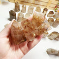Natural Rutilated Crystal Wand Golden Hair Crystal Tower Gold Rutile Quartz Point for Healing