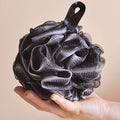 Natural PE Shower Loofah Pouf Ball Men Exfoliating Mesh Extra Large Bamboo Charcoal Black Scrubber Bath Sponge