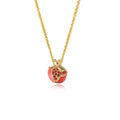 Brass Original Design Dainty Autumn Cute Pomegranate Charms for Jewelry Making Dripping Oil Zircon 18K Gold Plated Fruit Enam