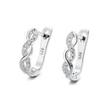 Yaeno Wave Cuff Earrings Real Silver 925 Eternity Design Huggie Earrings for Women