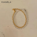 VIANRLA 925 Sterling Silver Minimalist Bracelet Twist Rope Chain for Girl Jewelry Dropshipping Free Laser Logo