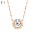 18k Solid  Lucky U Shape Charm 2022 New Designs Dancing Diamond Cz Stone Horseshoe Anchor 18k Pure Pendant Necklaces