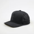 OEM/ODM Accepted for Flat Brim Snapback Baseball Cap Black 5Panel Laser Cut Waterproof Terry/Jersey Customized Logo Unisex
