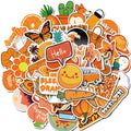 50Pcs Fresh Cute Kawaii Orange VSCO Sticker for Girl Water Bottle Phone Fridge Table Notebook Decor Luggage Stickers