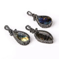 Necklace Pendant Oval Natural Stone Bead Labradorite Fit Necklace for Women Jewelry Gift