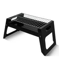 Portable Black Iron Folding Charcoal BBQ Grill Kit Outdoor Barbecue Tools Easily Assembled & Cleaned
