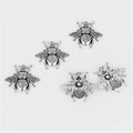 5pcs Lovely Honeybee Bee Insect Tibetan Charms Pendants Beads Jewelry Crafts 40x38mm