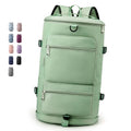Custom Logo Travel Water Resistant Nylon Large Duffle Backpack Fitness Outdoor Sports Gym Duffel Bag With Wet Shoes Compartment