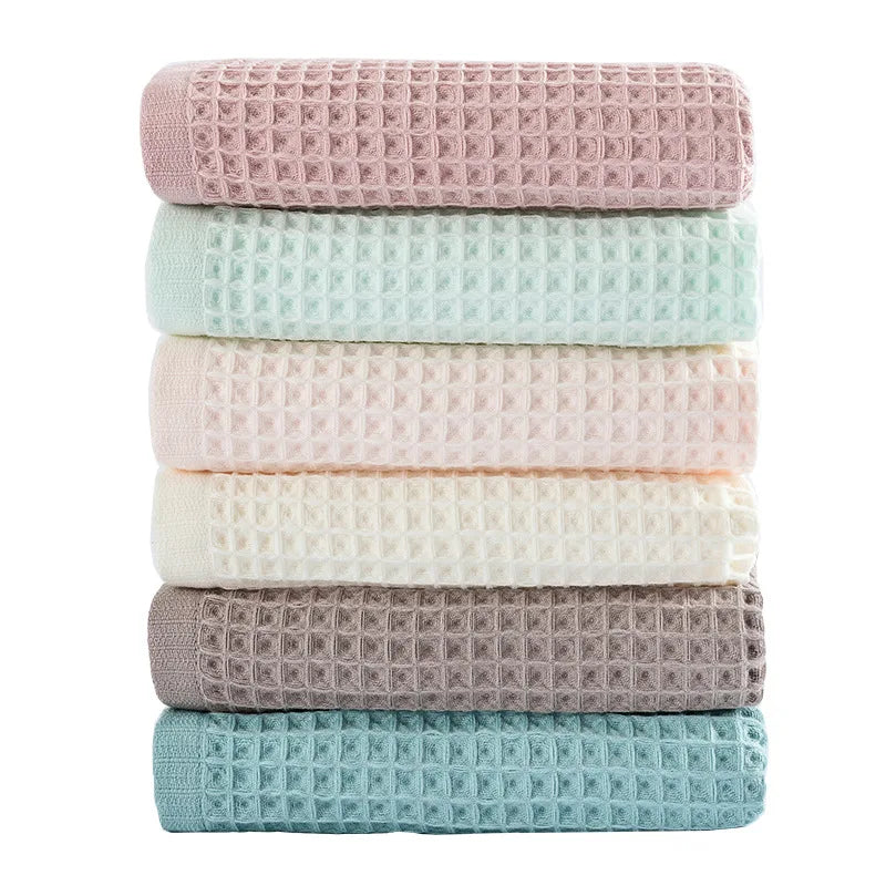 100% Cotton Waffle Bath Towel