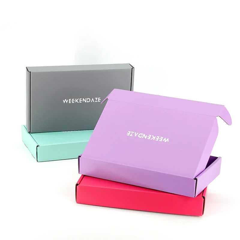 500grm Corrugated Recyclable Logo Pink Gift Packaging Shoes Clothes Box Paper Postal Mailer Shipping Boxes Gift Box